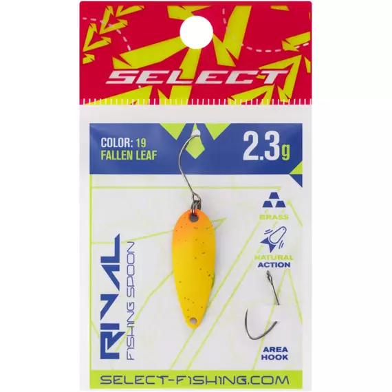 Блешня Select Rival 2.3g 30mm #19 Fallen Leaf, Вага блешні: 2.3, Колір блешні: #19 Fallen Leaf, фото , изображение 2